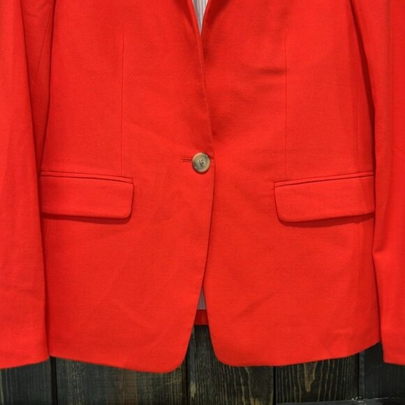 J. Crew Regent Blazer Orange Red 4 Wool Contemporary Office Professional - Picture 5 of 15